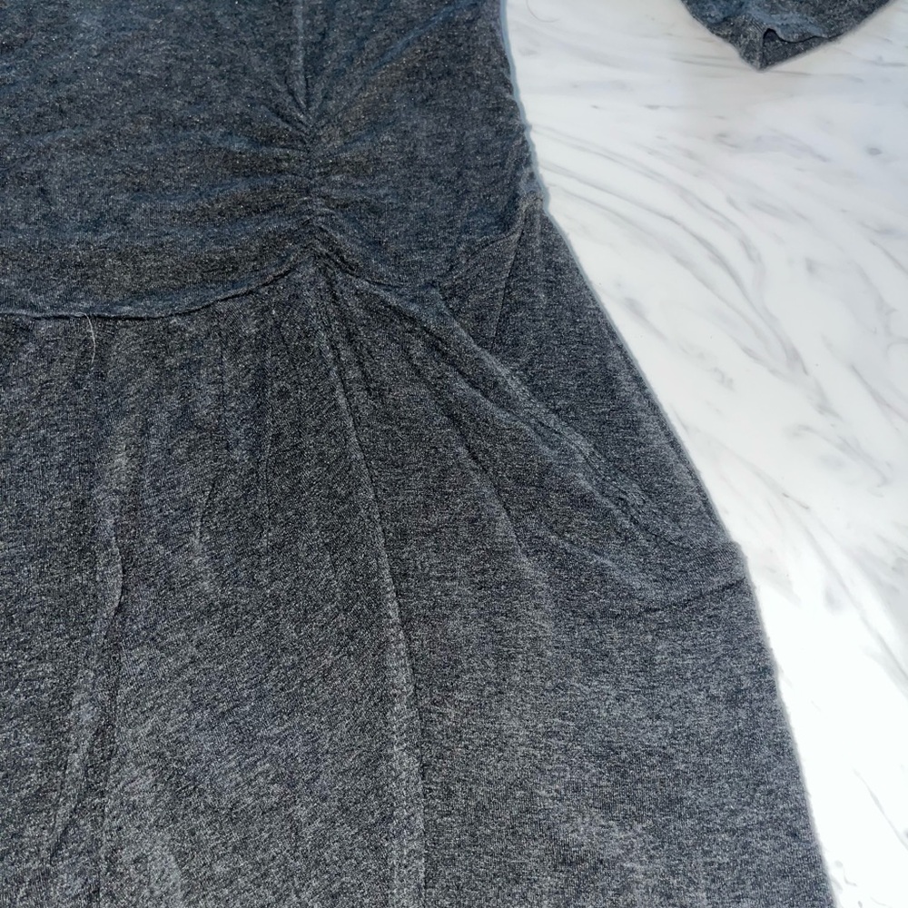 Weston Wear Gray Dress elbow length Sleeves knit stretch m anthropologie - Picture 3 of 4